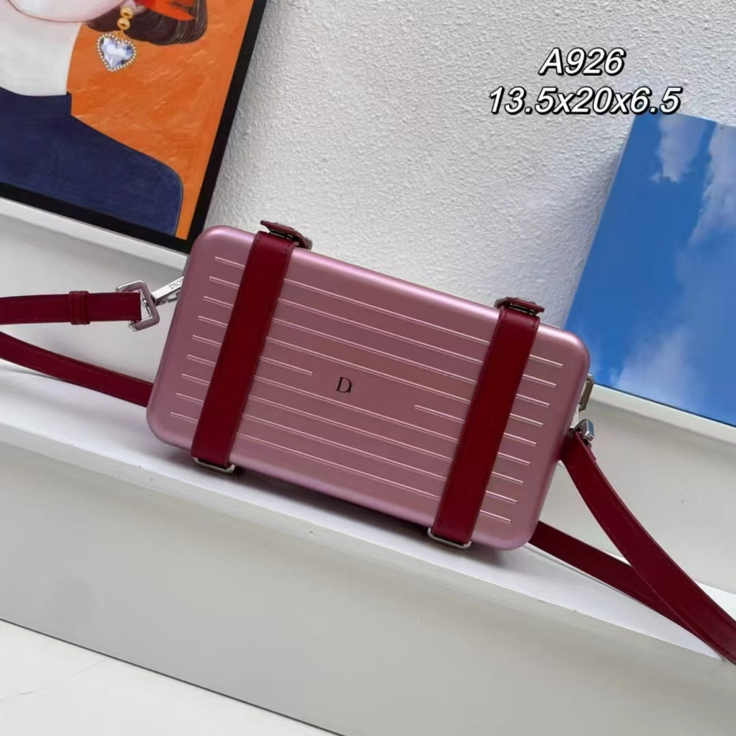 Co-Branded Luggage 2026 New Model Unisex Hard-Shell Shoulder Crossbody Bag Stylish Fashion Color-Blocking Box Bag Trendy eprolo