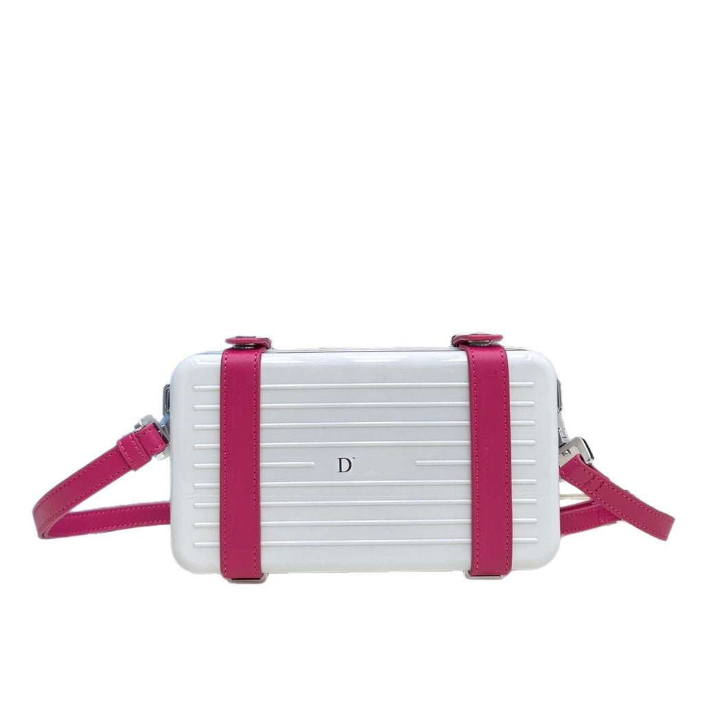 Co-Branded Luggage 2026 New Model Unisex Hard-Shell Shoulder Crossbody Bag Stylish Fashion Color-Blocking Box Bag Trendy eprolo